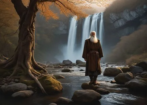 gandalf,fantasy picture,the blonde in the river,jrr tolkien,the abbot of olib,world digital painting,monk,moses,woman at the well,hieromonk,indian monk,middle eastern monk,the wanderer,elven,benediction of god the father,fantasy art,buddhist monk,pilgrimage,hobbit,biblical narrative characters,Photography,Documentary Photography,Documentary Photography 07