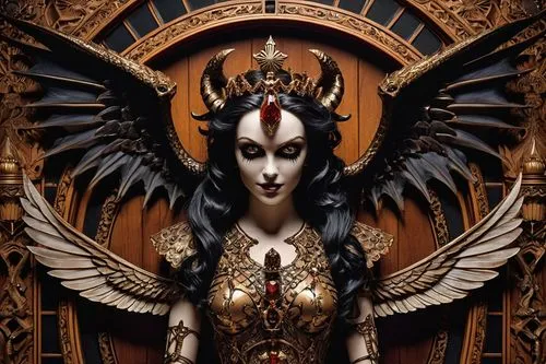 archangel,demoness,seraphim,samael,black angel,the archangel,baroque angel,dark angel,mediatrix,lacrimosa,angel of death,cherubim,abaddon,hekate,seraph,satana,baroness,demonata,garuda,hecate,Illustration,American Style,American Style 10