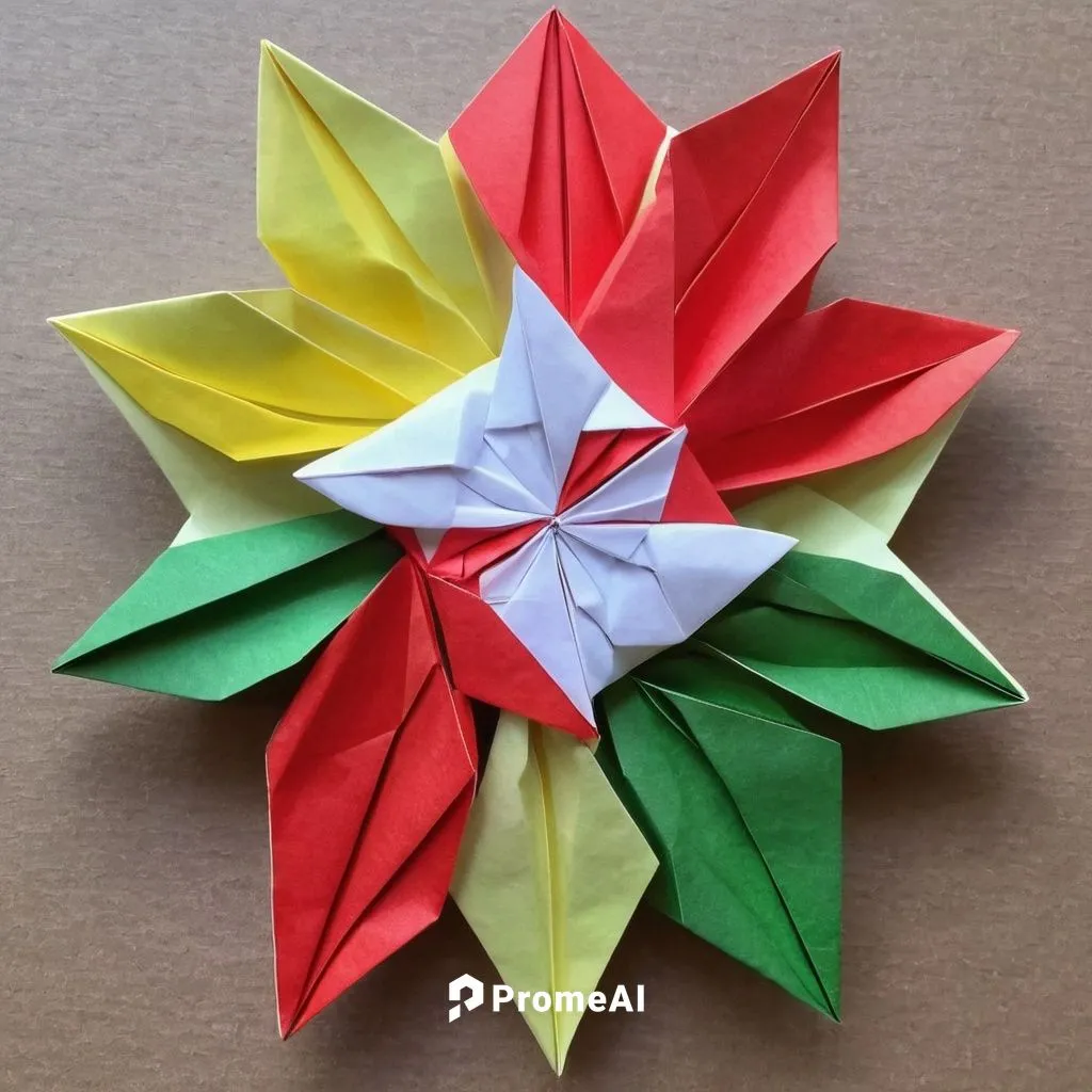 christmas in july ,fabric flower,pinwheels,christmas flower,origami,pinwheel,felt flower,flower of christmas,red snowflake,origami paper plane,icosahedra,dodecahedra,six pointed star,tetrahedra,magic 