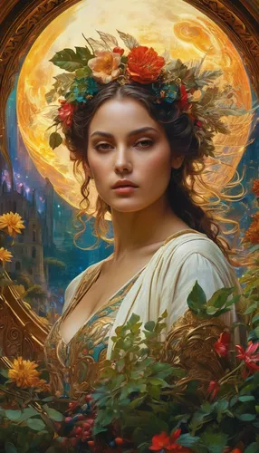 Craft a heart-wrenching drama revolving around a former Vatos Locos member seeking redemption.,girl in a wreath,girl in flowers,fantasy portrait,wreath of flowers,fantasy art,splendor of flowers,girl 