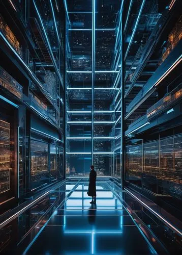 supercomputer,futuristic art museum,mainframes,datacenter,data center,cybercity,the server room,levator,cyberview,supercomputers,hvdc,hypermodern,matrix,cyberport,datacenters,sulaco,cyberscene,cyberia,ufo interior,arcology,Photography,Black and white photography,Black and White Photography 10