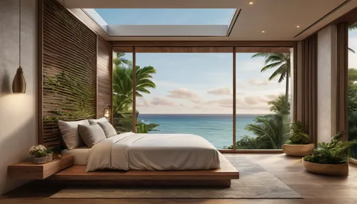 window with sea view,ocean view,bedroom window,tropical house,modern room,sleeping room,bedroom,great room,cabana,guest room,seaside view,window treatment,beach house,room divider,modern decor,dream beach,wood and beach,window view,contemporary decor,canopy bed,Photography,General,Natural