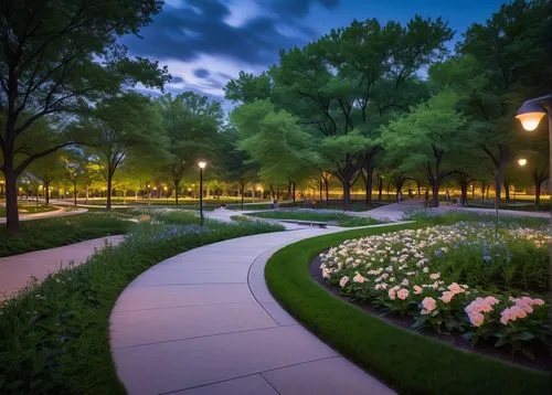 the park at night,urban park,center park,city park,landscaped,centennial park,lafayette park,tree lined path,green space,spring garden,nature garden,central park,greenspace,herman park,greenspaces,landscape designers sydney,flowerbeds,walk in a park,gardens,arboretum,Art,Artistic Painting,Artistic Painting 04