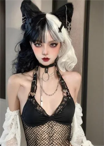 feline look,halloween black cat,doll cat,cat ears,kittenish,bjd