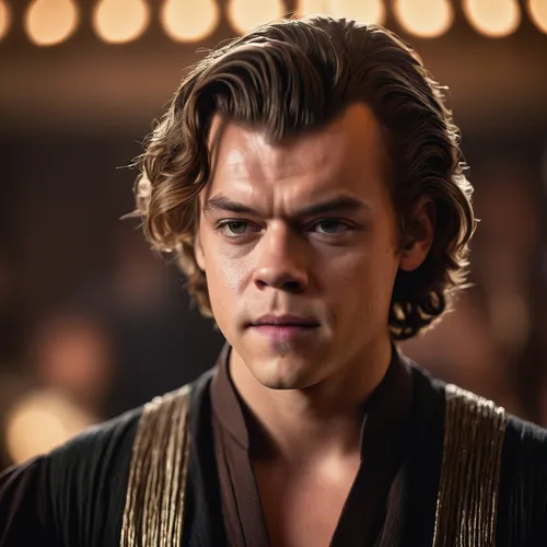 Harry Styles as Anakin Skywalker,harry styles,harry,work of art,harold,styles,breathtaking,son of god,greek god,handsome,husband,facial hair,dimple,chest hair,excuse me,daddy,perfection,edit icon,peta