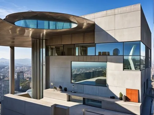 futuristic architecture,cubic house,observation deck,the observation deck,penthouses,sky apartment,modern architecture,skyscapers,cantilevered,mirror house,cube house,shulman,hearst,kimmelman,skyloft,skydeck,structural glass,prefab,cantilever,modern house,Photography,General,Realistic