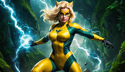 electro,aa,nova,sprint woman,defense,cleanup,patrol,x men,canary,goddess of justice,x-men,thunderbolt,yellow,electrified,captain marvel,aaa,kryptarum-the bumble bee,aurora yellow,xmen,firestar