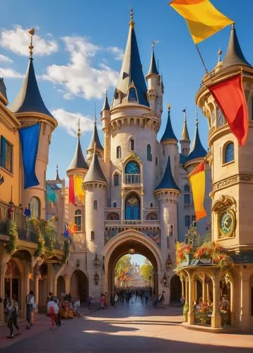 fantasyland,fairy tale castle,the disneyland resort,disney castle,disneyland park,walt disney world,cinderella's castle,imagineering,eurodisney,disney world,disneyland paris,fairytale castle,magic kingdom,cinderella castle,sleeping beauty castle,shanghai disney,disney land,disneyland,disneyworld,tokyo disneyland,Art,Artistic Painting,Artistic Painting 40