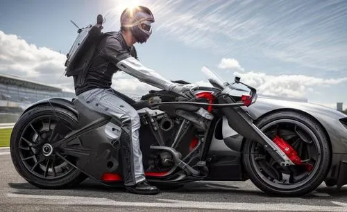 a man with a full face helmet sitting on his motorcycle,electric motorcycle,black motorcycle,harley-davidson wlc,sportbike,heavy motorcycle,motorcycle rim,Product Design,Vehicle Design,Sports Car,Spor