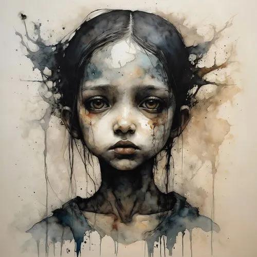 rone,dran,kommuna,mystical portrait of a girl,emic,young girl,Illustration,Abstract Fantasy,Abstract Fantasy 18