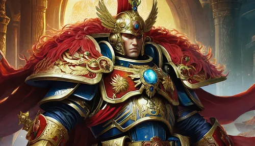 emperor,imperator,wild emperor,the emperor's mustache,paladin,high priest,king caudata,warlord,heroic fantasy,paysandisia archon,centurion,fantasy warrior,shuanghuan noble,haegen,archangel,odin,the ruler,the archangel,magistrate,alexander,Illustration,Realistic Fantasy,Realistic Fantasy 15