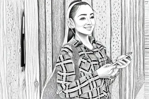 drawing pencil,birce akalay,batik,black and white photo,photo effect,potrait,caricature,graphite,photo painting,comic halftone woman,salesgirl,color halftone effect,comic style,colourless,grayscale,bu