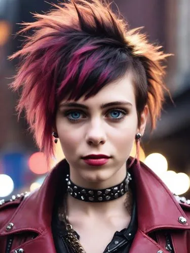 punk,punk design,goth woman,goth subculture,streampunk,mohawk hairstyle,asymmetric cut,pixie-bob,rocker,grunge,goth,goths,harley,goth like,mohawk,leather jacket,emo,gothic fashion,gothic style,feathered hair,Photography,Natural