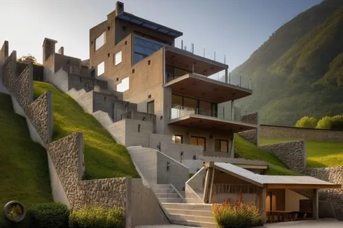 house in mountains,house in the mountains,cubic house,dunes house,eco-construction,eco hotel,swiss house,cube stilt houses,modern architecture,modern house,cube house,luxury property,alpine style,sout