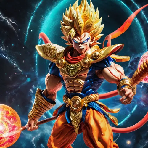 Dragon Ball Sun Wukong becomes super super super,goku,son goku,dragonball,dragon ball z,dragon ball,kame sennin,sun god,vegeta,takikomi gohan,sol,monsoon banner,hanuman,april fools day background,thun