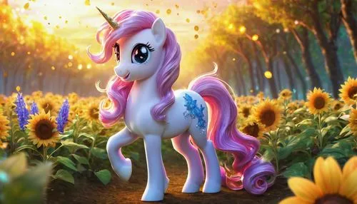 MLP pony OC, custom pony, colorful mane, sparkling eyes, blushing cheeks, detailed facial features, flowing long hair, pastel colors, glittery horn, shining star symbol, cutie mark, adorable smile, po