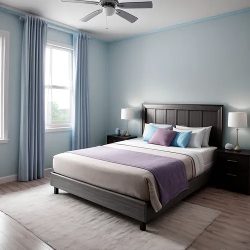 bed room witn degradation color sky blue,guest room,blue room,search interior solutions,homes for sale hoboken nj,bedroom,guestroom,headboards,homes for sale in hoboken nj,great room,wallcoverings,hov