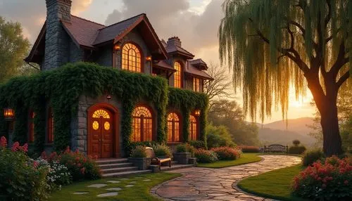 home landscape,beautiful home,summer cottage,country cottage,cottage,house in the forest,dreamhouse,house silhouette,country house,victorian house,house in the mountains,little house,house in mountains,lonely house,forest house,country estate,house by the water,wooden house,small house,house with lake,Photography,General,Realistic