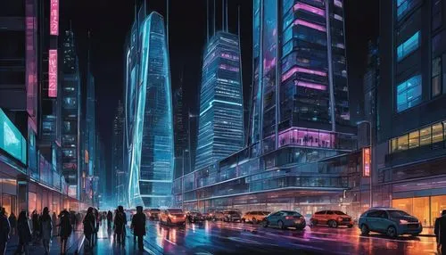 cybercity,cybertown,futuristic landscape,cyberport,cityscape,guangzhou,cyberpunk,city at night,cityzen,urbanworld,metropolis,futuristic,colorful city,superhighways,cyberworld,cyberscene,coruscant,microdistrict,fantasy city,futuristic architecture,Illustration,Abstract Fantasy,Abstract Fantasy 23