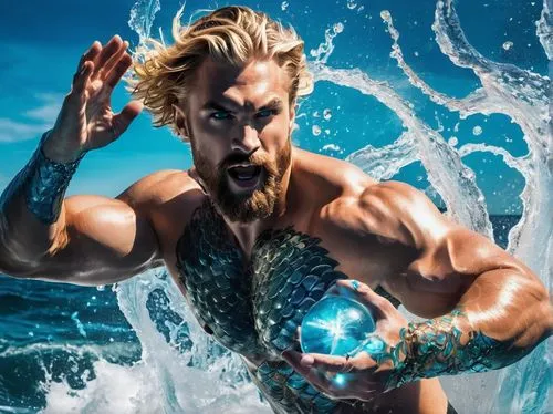 aquaman,sea god,poseidon,god of the sea,merman,poseidon god face,sea man,god of thunder,merfolk,neptune,bordafjordur,viking,hercules,water power,sea water splash,photoshop manipulation,rainmaker,thor,greek god,shaka,Art,Artistic Painting,Artistic Painting 42