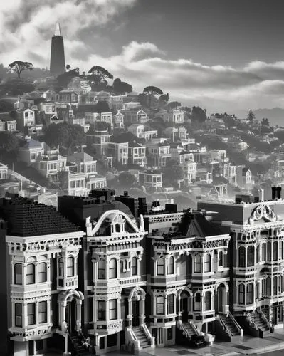 taraval,duboce,bernal,divisadero,row houses,colma,rowhouses,san francisco,haight,valparaiso,sanfrancisco,fillmore,row of houses,sausalito,sf,sutro,ashbury,townhouses,frisco,pleasantville,Photography,Black and white photography,Black and White Photography 08