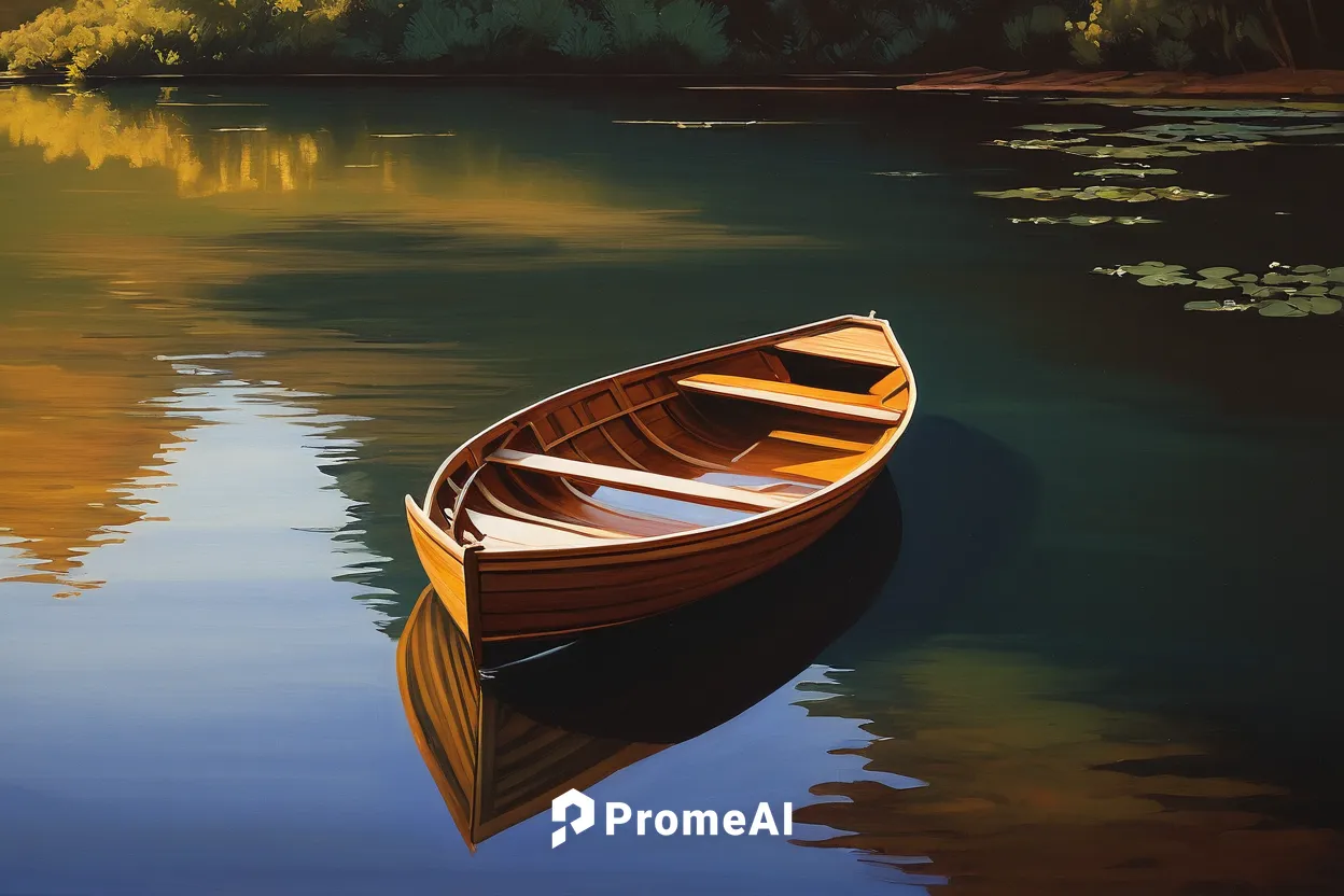 brown wooden boat floating on body of water,boat landscape,row boat,wooden boat,rowboat,canoe,canoes,rowing boat,rowboats,row-boat,canoeing,rowing-boat,fishing float,long-tail boat,wooden boats,row bo