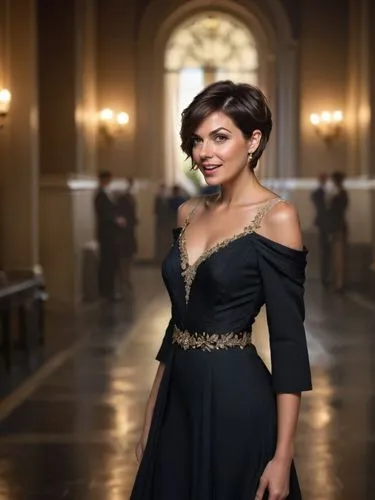 a woman is posing in a black dress,sherine,sunidhi,netrebko,anousheh,urvashi,tahiliani