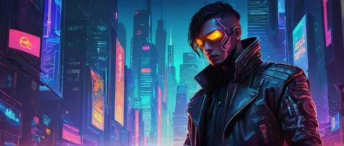 cyberpunk,terminator,cyber,sci fiction illustration,dystopian,futuristic,cobra,dystopia,cyber glasses,renegade,cyborg,electro,cg artwork,villain,matrix,sci-fi,sci - fi,dusk background,jackal,scifi,Illustration,Retro,Retro 17