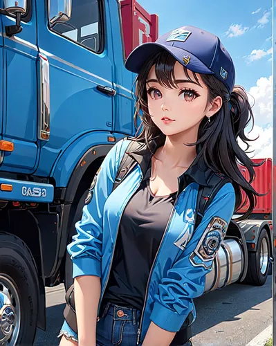 trucker,truck driver,truck,kei truck,isuzu,truck stop,semi,kamaz,lorry,delivery truck,cybertruck,trucking,18-wheeler,trucks,russian truck,large trucks,big rig,pick up truck,engine truck,mail truck,Anime,Anime,General