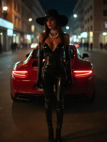 catwoman,zatanna,porsche,porsche targa,coquette,villainess