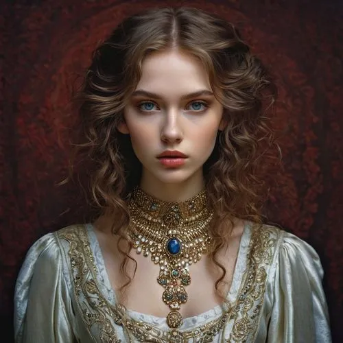 jingna,yelizaveta,elizaveta,noblewoman,elizabeth i,amidala,mystical portrait of a girl,victoriana,victorian lady,filigree,jeweled,gold filigree,gold jewelry,gothic portrait,aslaug,behenna,embellished,theodora,demelza,jeweller,Art,Artistic Painting,Artistic Painting 32