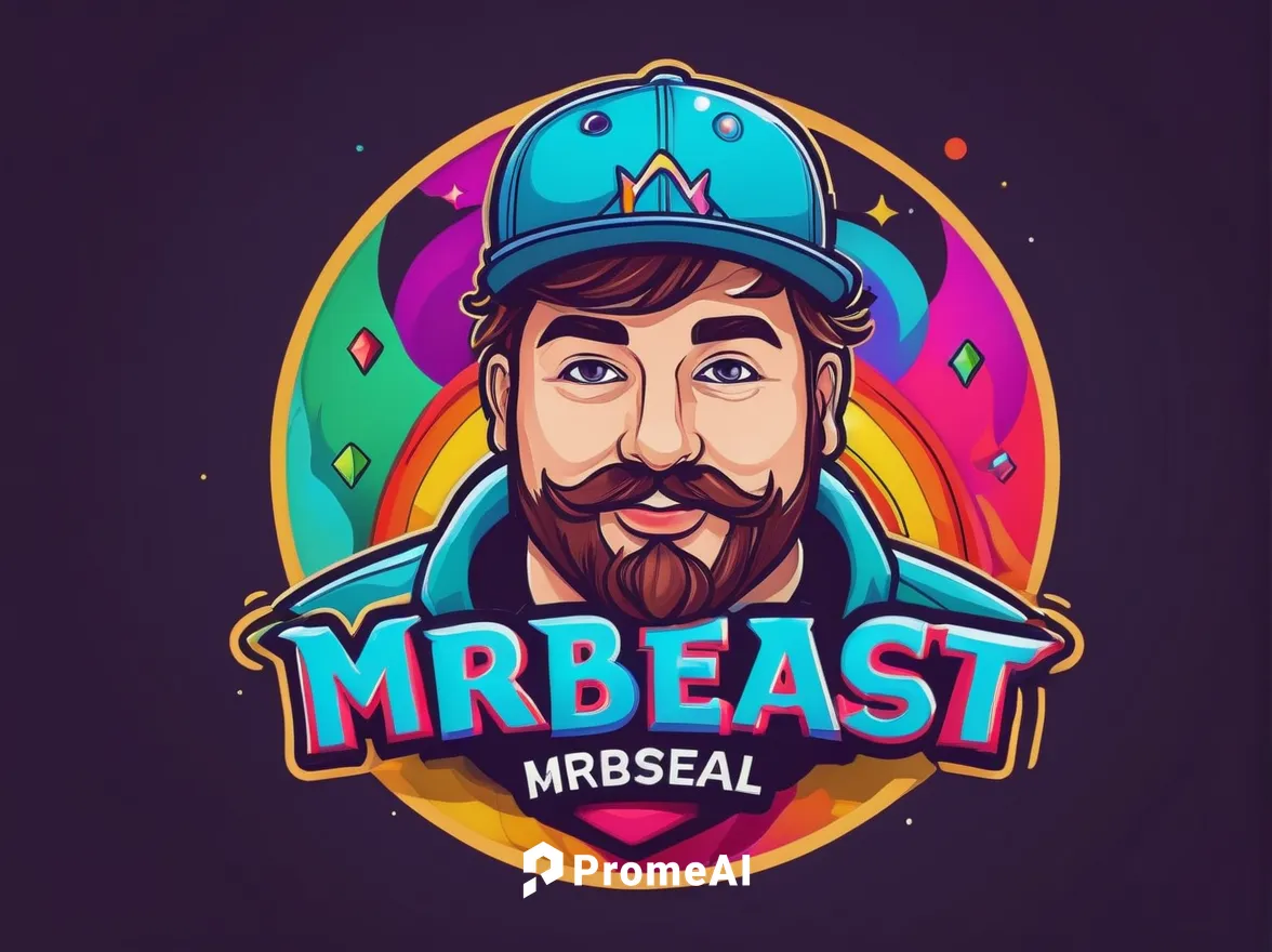 Create a fun and playful MrBeast logo with bright colors and cartoon elements.,ursaab,twitch icon,dribbble logo,abstrak,twitch logo,boifest,logo header,jostaberry,abstact,grabstette,rabbi,dribbble,ort