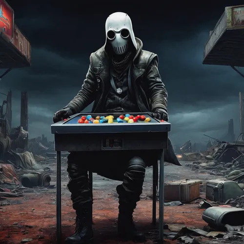 nord electro,mute,keyboard player,synthesizer,nine-ball,elektroboot,pandemic,the pandemic,dice poker,barebone computer,cyberpunk,the dice are fallen,keyboards,old elektrolok,man with a computer,game art,vendor,jigsaw,electro,dice game,Conceptual Art,Daily,Daily 22