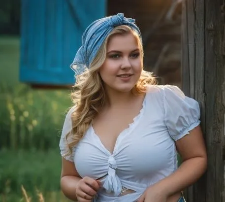 a woman in an all white top leaning against a pole,country dress,dirndl,countrygirl,vasilisa,ukrainian,countrywomen