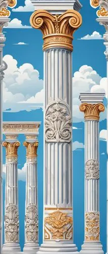 columns,doric columns,pillars,roman columns,pillar capitals,three pillars,columned,corinthian order,colonnades,colonnaded,columnas,greek temple,entablature,pilaster,pillar,pilasters,caryatids,zappeion,colonnade,column,Unique,Design,Sticker