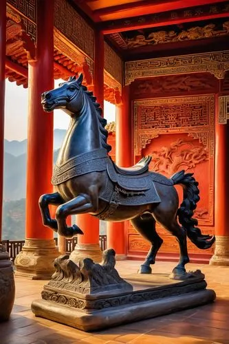 qilin,hengdian,jingshan,xiahe,prancing horse,shijingshan,gonxha,gyeongbok palace,wudang,buraq,the horse at the fountain,khenin,carousel horse,hall of supreme harmony,daojin,datong,summer palace,qinshan,dragon palace hotel,inner mongolia,Conceptual Art,Oil color,Oil Color 22