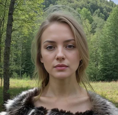 eurasian,in the forest,natural cosmetic,fawn,georgia,eufiliya,beautiful face,mavka,rosa khutor,fur,samara,siberian,siberia,angel face,della,fur coat,natural,vatra dornei,nordic,tiara,Outdoor,Countryside