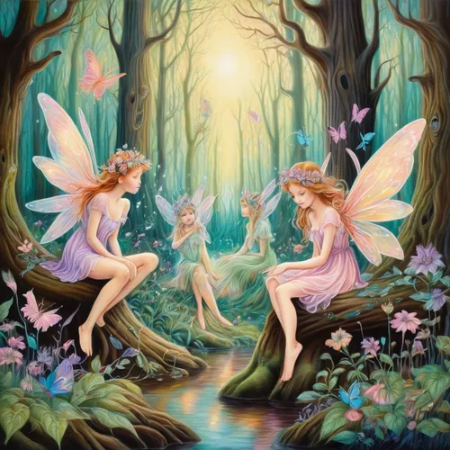 fairies,vintage fairies,fairies aloft,fairy forest,fairy world,faery,faerie,fairy,fae,child fairy,fairy village,children's fairy tale,little girl fairy,fantasy picture,fairy stand,enchanted forest,rosa 'the fairy,fairy tale,fairy dust,fairytale characters,Illustration,Realistic Fantasy,Realistic Fantasy 37