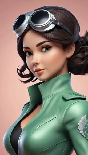 bombshells,aviatrix,hal,bulletgirl,super heroine,selina,Unique,3D,3D Character