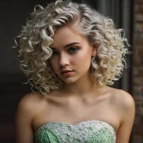 dahlia white-green,short blond hair,curly hair,pixie-bob,beautiful young woman,wallis day,curly brunette,blonde woman,blonde girl,zinnia,curls,curly,feathered hair,pretty young woman,blond girl,cool blonde,rosa curly,young woman,romantic look,pixie cut,Conceptual Art,Oil color,Oil Color 11