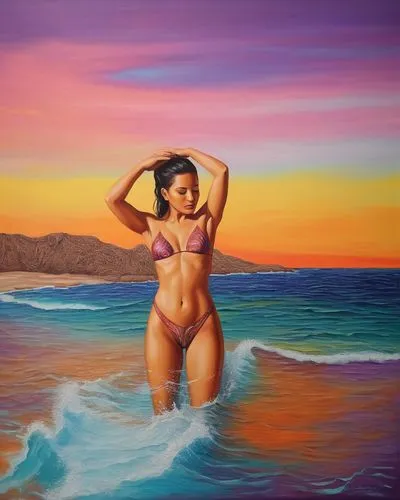 Painting Abstract nude Body Art Oil Painting,oil painting on canvas,oil on canvas,oil painting,girl on the dune,beach background,beach landscape,art painting,violeta,painting technique,pintura,jasinsk