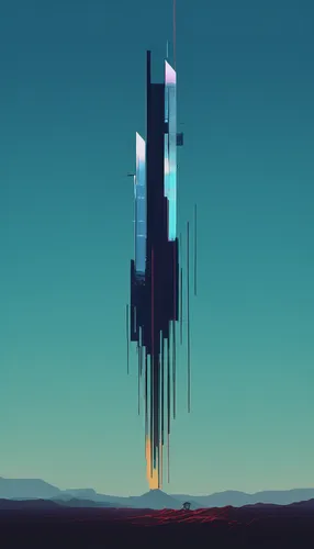 monolith,beacon,spire,futuristic landscape,transistor,obelisk,barren,electric tower,cellular tower,cell tower,generated,expanse,sentinel,horizon,towers,the horizon,earth rise,pillars,skyscraper,skyscrapers,Conceptual Art,Sci-Fi,Sci-Fi 07