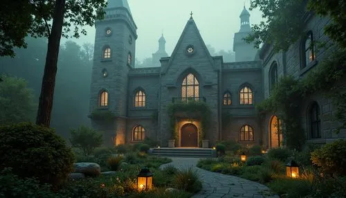 haunted cathedral,briarcliff,witch's house,greystone,fairy tale castle,ghost castle,fairytale castle,haunted castle,ravenswood,gothic style,witch house,rivendell,ravenloft,castle of the corvin,mirkwood,gothic,victorian,the haunted house,haddonfield,theed