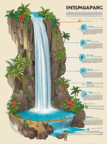 inforgraphic steps,infographic elements,infographics,vector infographic,irrigation,wasserfall,raft guide,irrigation system,tropical island,background vector,blowhole,water resources,infographic,water spring,info graphic,cascading,geological phenomenon,mineral spring,interactive,interface,Unique,Design,Infographics