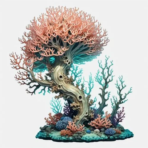 feather coral,coral reef,spinosum,amphitrite,coral fish,merfolk,Illustration,Abstract Fantasy,Abstract Fantasy 11