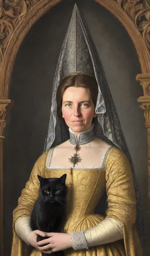 gothic portrait,cat portrait,portrait of christi,portrait of a woman,napoleon cat,portrait of a girl,cat european,romantic portrait,pferdeportrait,portrait background,cat sparrow,custom portrait,cat image,mona lisa,cat frame,the mona lisa,artist portrait,victorian lady,she-cat,renaissance,Digital Art,Impressionism