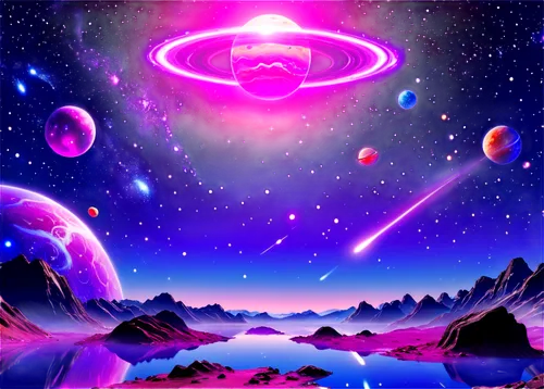 planet alien sky,alien planet,auroral,alien world,planetaria,supernovae,ufo,planetout,supernova,comets,planet,nibiru,cosmically,cosmos,cosmic,space art,terrestar,astral traveler,planet eart,meteor,Illustration,Japanese style,Japanese Style 01