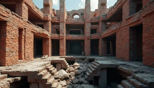 hypocaust,inside courtyard,terracotta,caldarium,trajan's forum,nalanda,forum,roman bath,roman ruins,tepidarium,courtyard,atrium,roman excavation,viminacium,hypogeum,the ruins of the palace,pompeii,frigidarium,nymphaeum,photogrammetry,Photography,General,Realistic