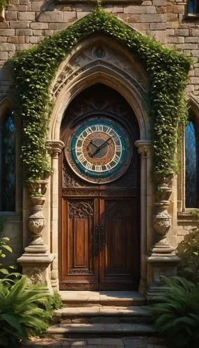 front door,garden door,church door,entryway,house entrance,door wreath,entranceway,doorway,portal,the threshold of the house,round window,wood gate,the door,main door,front gate,kykuit,doorways,entrances,hobbiton,stone gate,Illustration,Abstract Fantasy,Abstract Fantasy 15