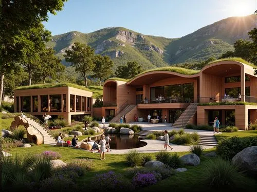 house in the mountains,3d rendering,ecovillages,alpine village,render,house in mountains,cottars,bendemeer estates,ecovillage,lefay,mountain settlement,chalet,auberge,golf resort,alpine restaurant,franschhoek,amanresorts,tokara,luxury home,renderings